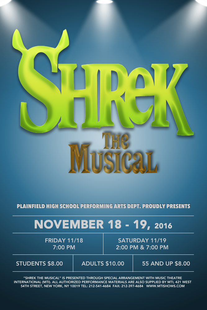 Shrek the Musical Coming to PHS November 18 and 19!