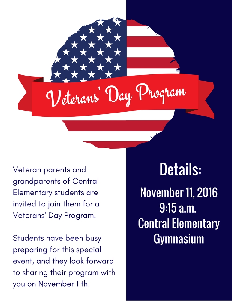 Central to Honor our Veterans!